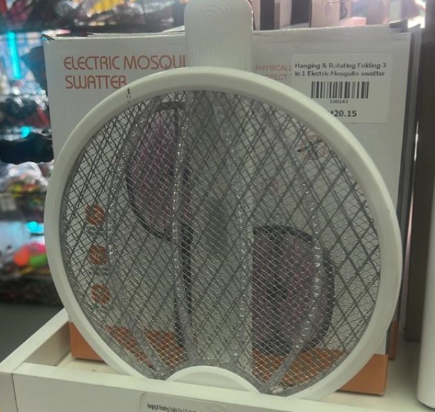 3-in-1 Electric Mosquito Swatter 可挂可立旋转折叠3合1电蚊拍