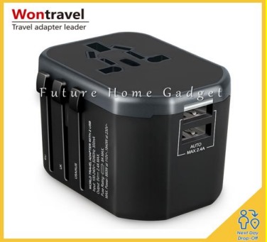 WONTRAVEL 2.4A Universal Travel Adaptor 2.4A 万能旅行转换插头