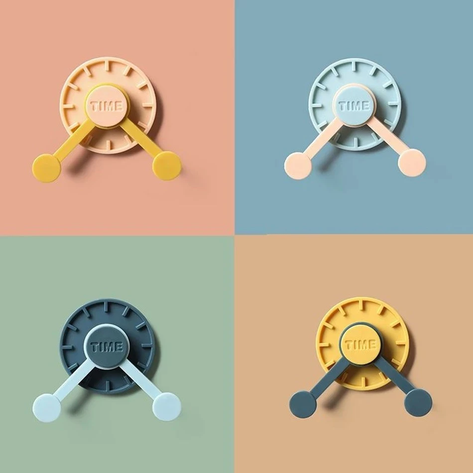 Wall Mounted Clock Design Hook (4 Pcs Set) 壁挂式时钟造型挂钩