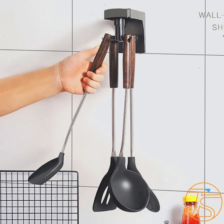 360° Rotating 6-Hook Wall Mounted Storage 6钩旋转挂钩